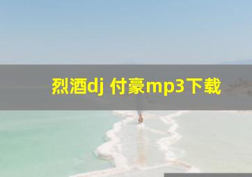 烈酒dj 付豪mp3下载